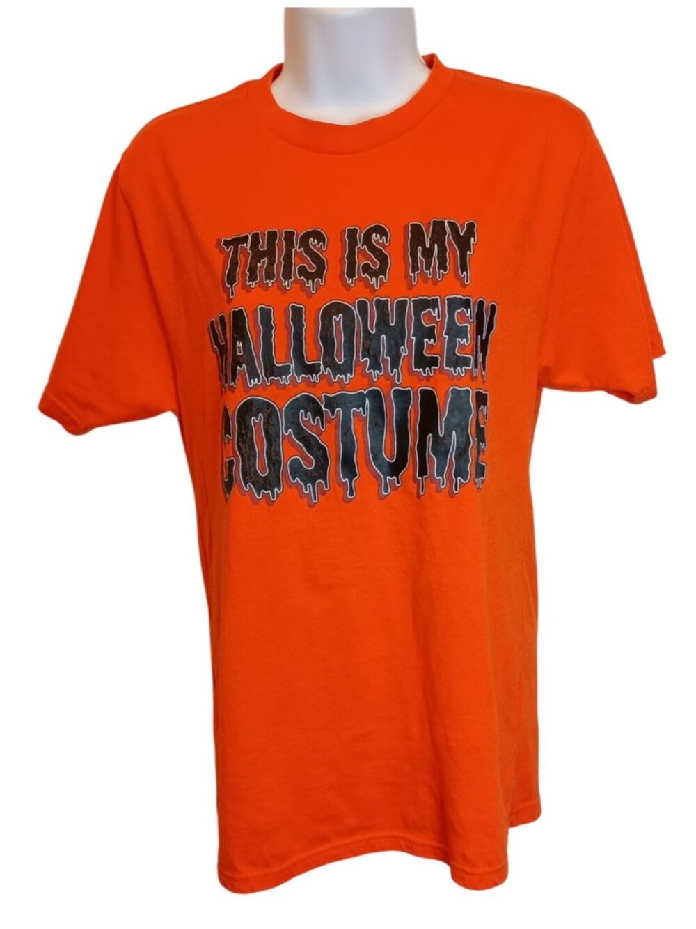 Celebrate Halloween Orange Short Sleeve Shirt (This Is My Halloween Costume)